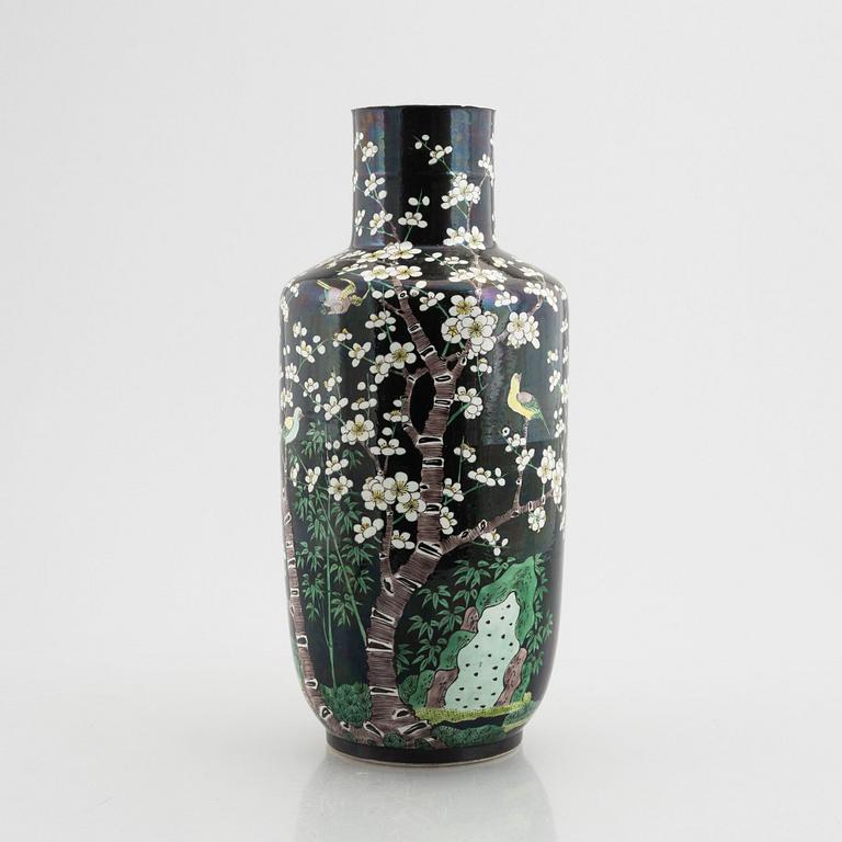 A Famille Noir porcelain vase, China, early 20th century.