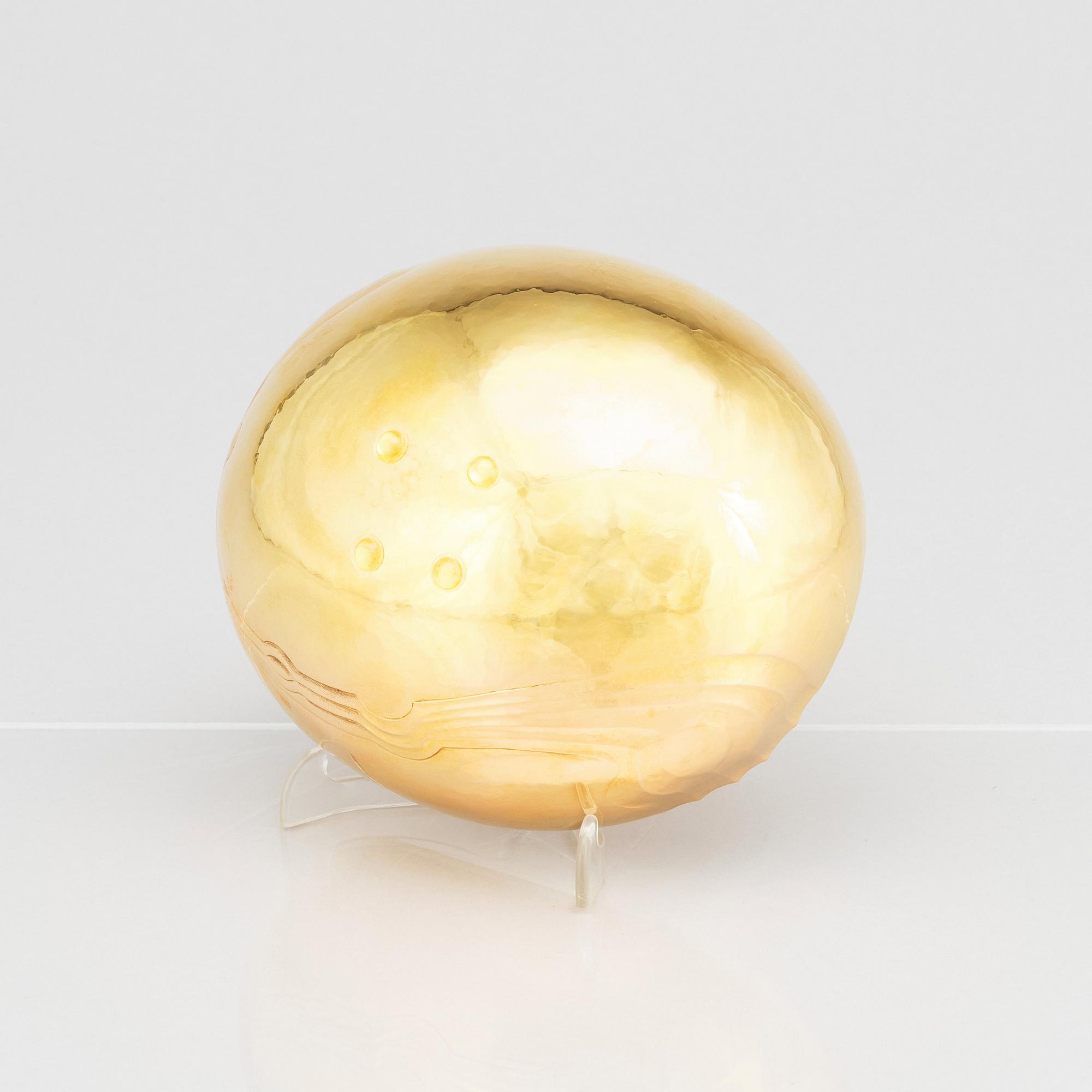 Nils Nisbel, skål, Sigtuna 1984, 18K rödguld.