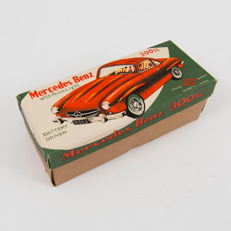 Two tinplate cars by Schuco and Kato Sairen German and Japan 1950s.