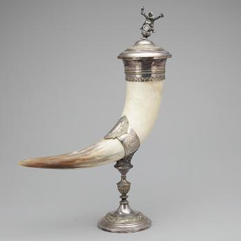 DRYCKESHORN, nysilver, 1800-talets slut.