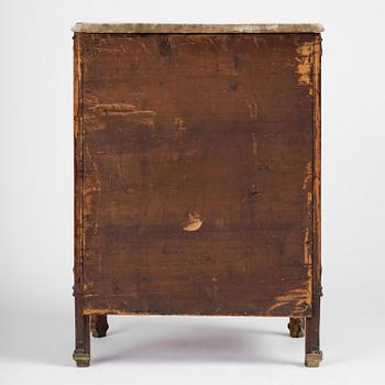 A late Gustavian mahogany commode, Stockholm, late 18th century.