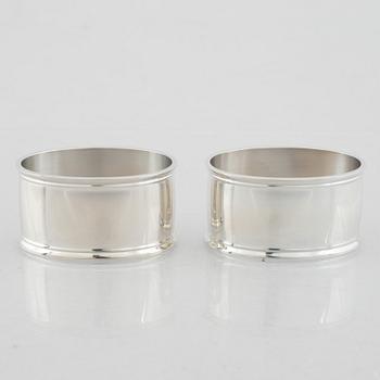 Twelve Sterling Silver Napkin Rings, Koch & Bergfeld, Germany, second half of the 20th Century.