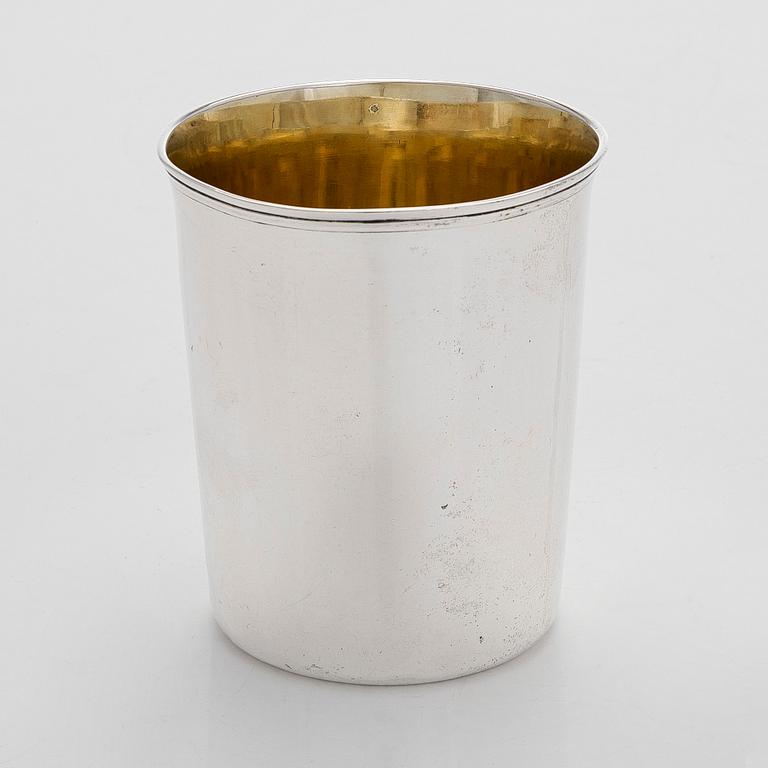 A silver parcel-gilt beaker, St Petersburg, Russia 1837. Maker’s mark C.M.B, presumably Carl Moritz Boetger.
