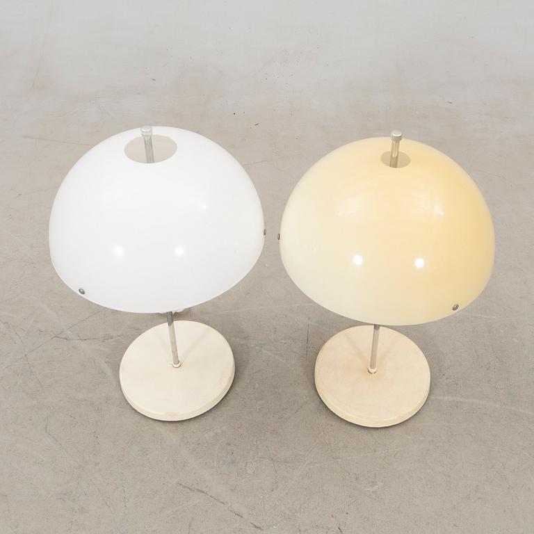 Table lamps, two by Fagerhult Lighting, late 20th century.