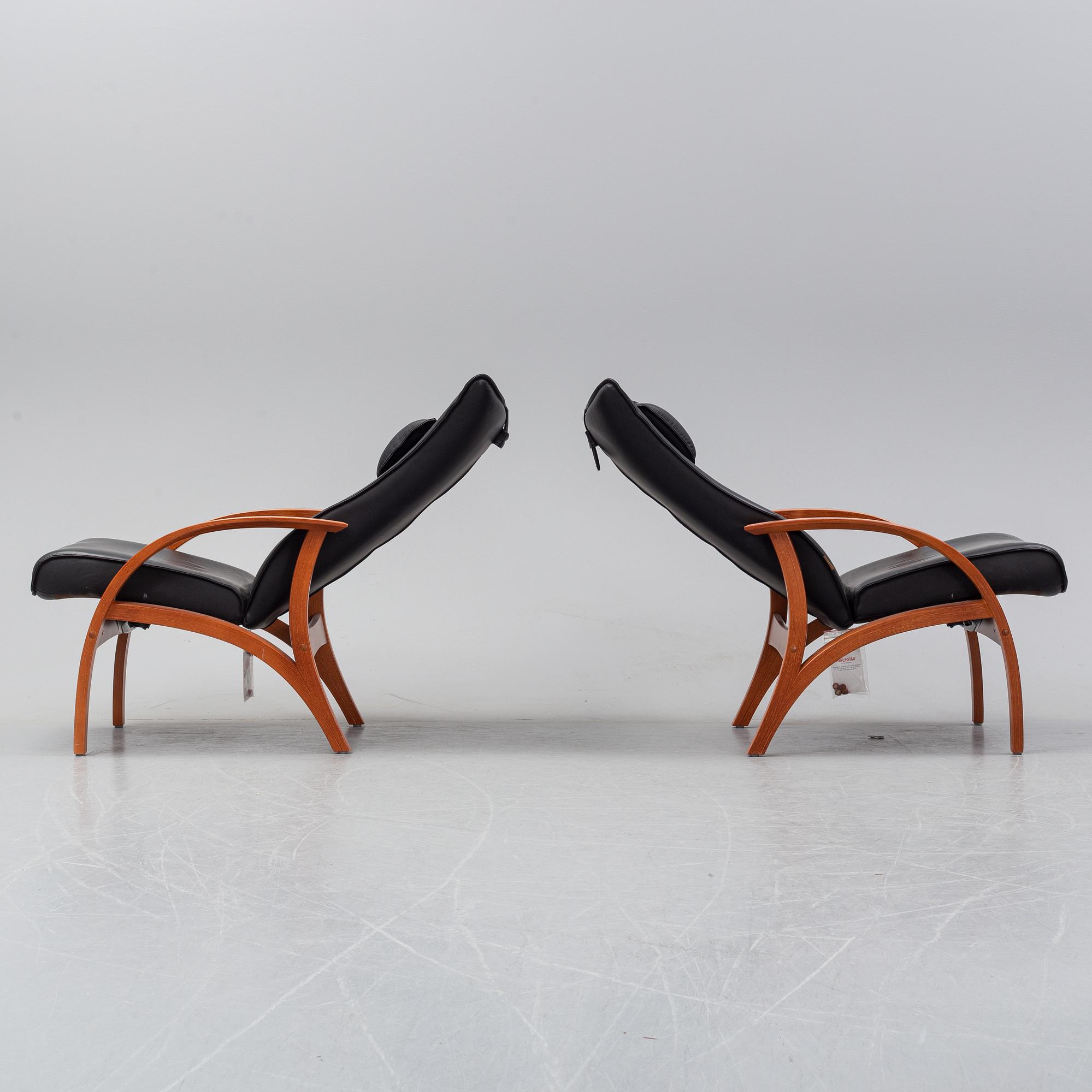 A pair of 'Delta Adventure' leather eay chairs, Brunstad AS, Norway.