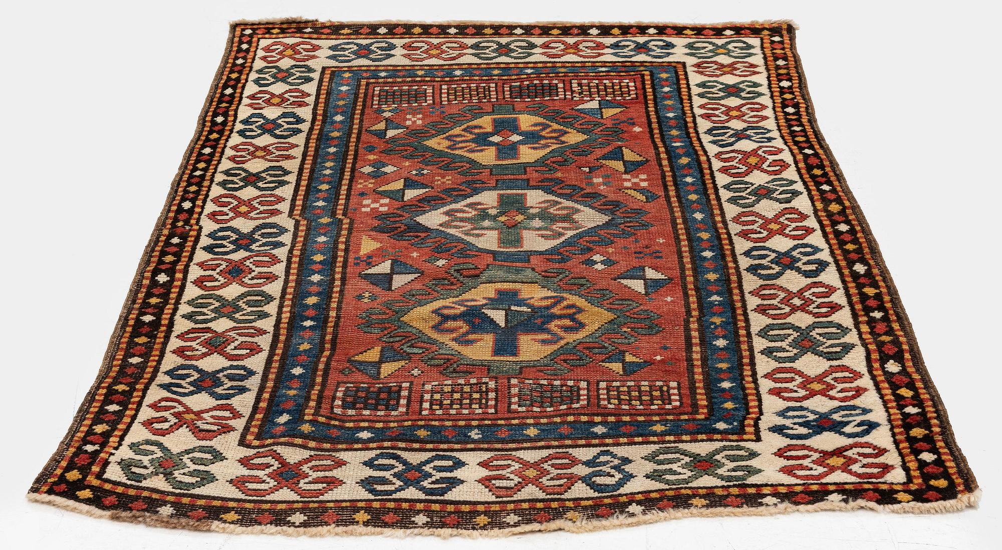 An antique Kazak rug, south Caucasus, c. 163 x 112 cm.