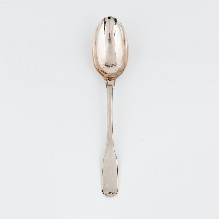 A Silver Serving Spoon, mark of CG Kunzel, Dresden circa 1800.