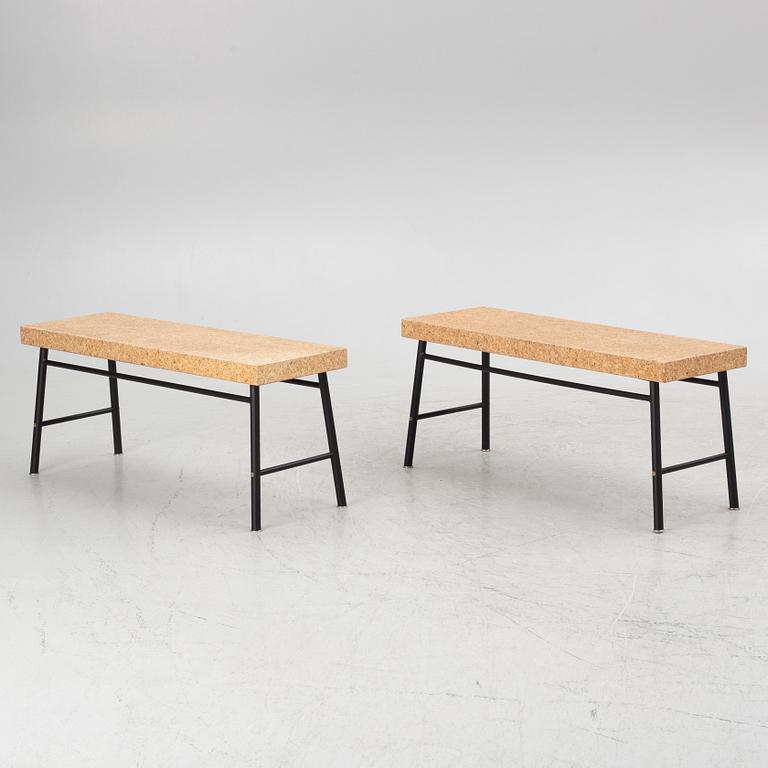 Ilse Crawford, two cork benches, model 'Sinnerlig' for IKEA.