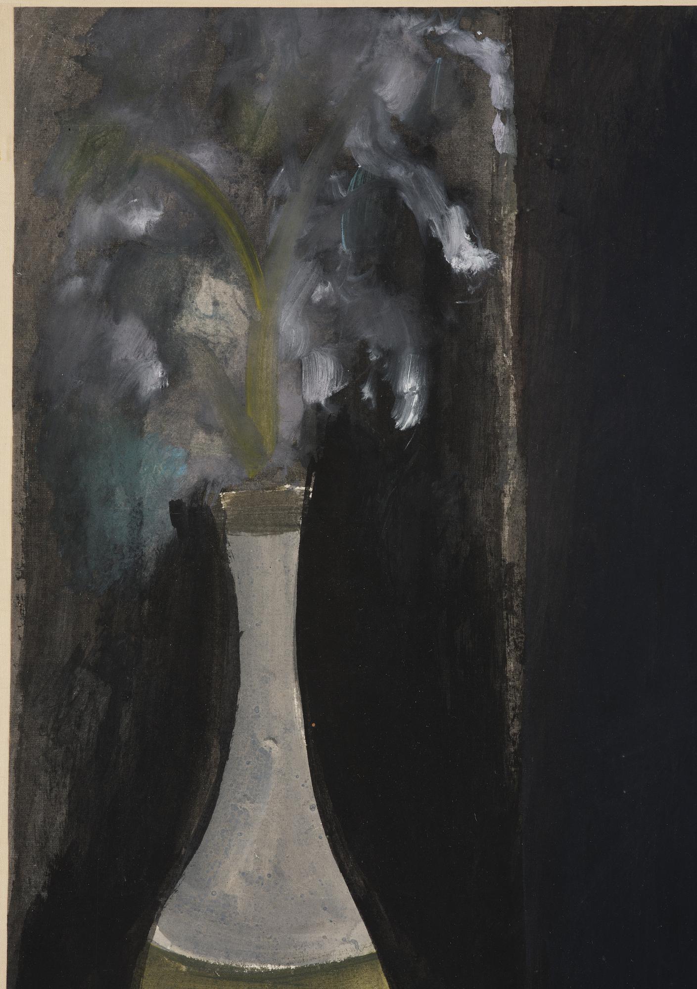 Lin Fengmian, 'Lady in white with vase'.