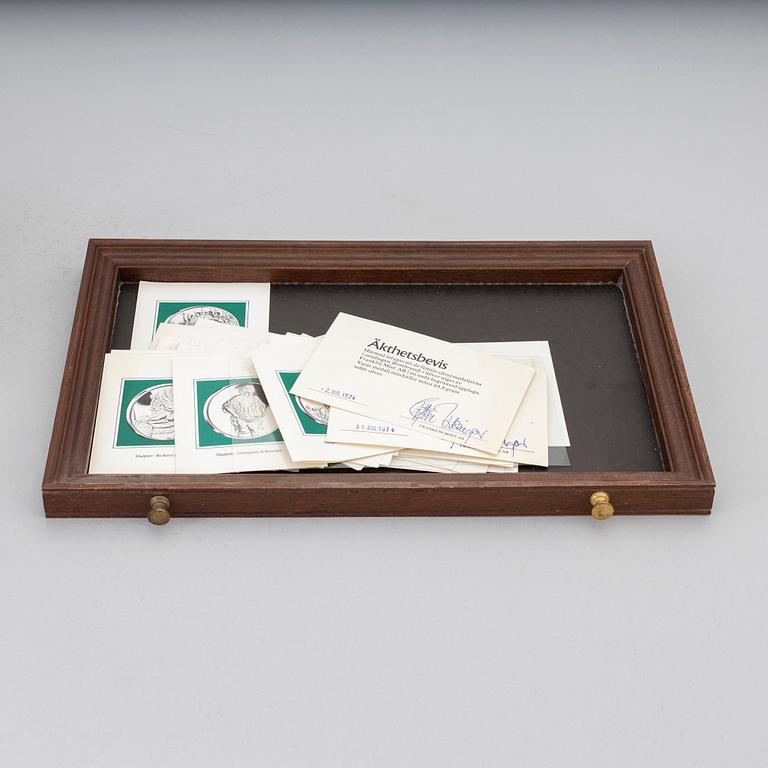 A set of 50 Sterling silver medals from Franklin Mint.