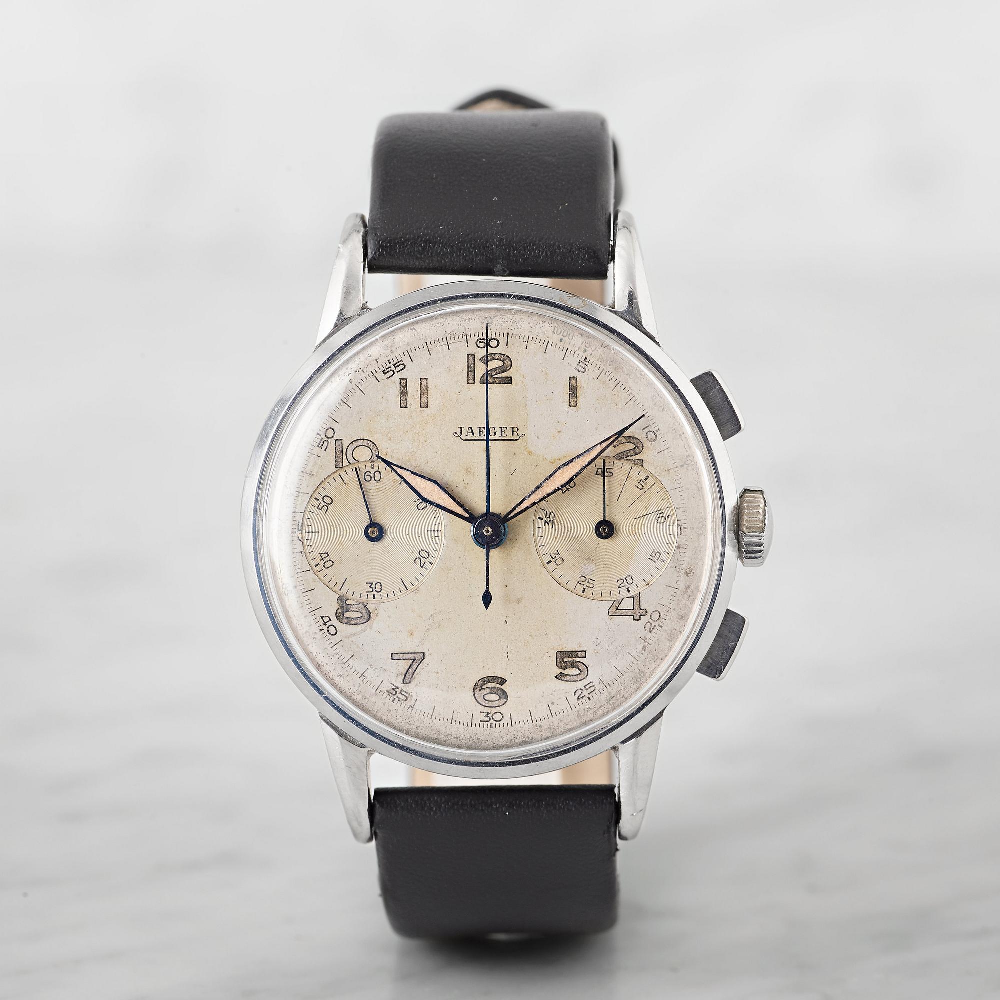 JAEGER, chronograph, wristwatch, 35 mm,