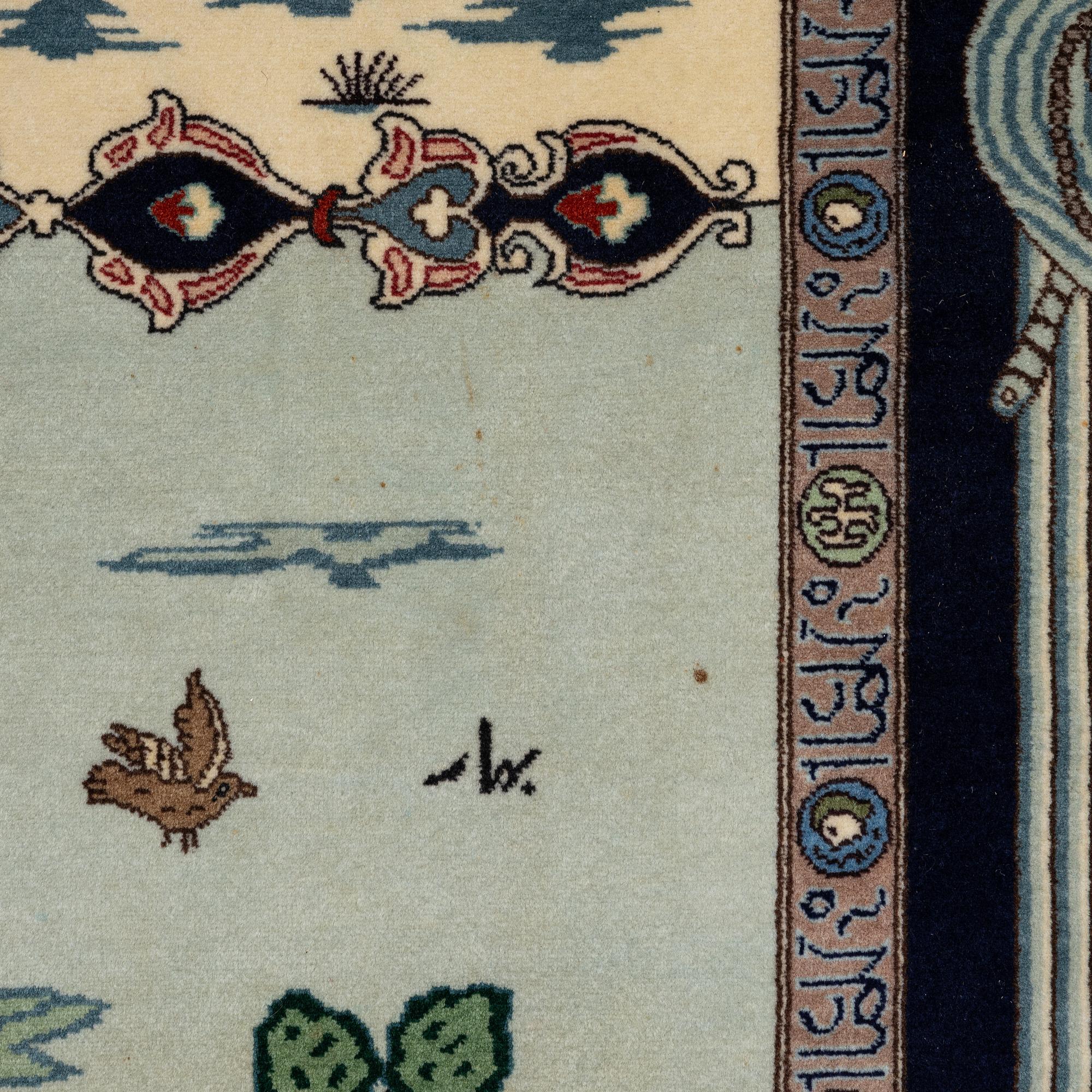 Matta, figural Täbriz, ca 275 x 178 cm.