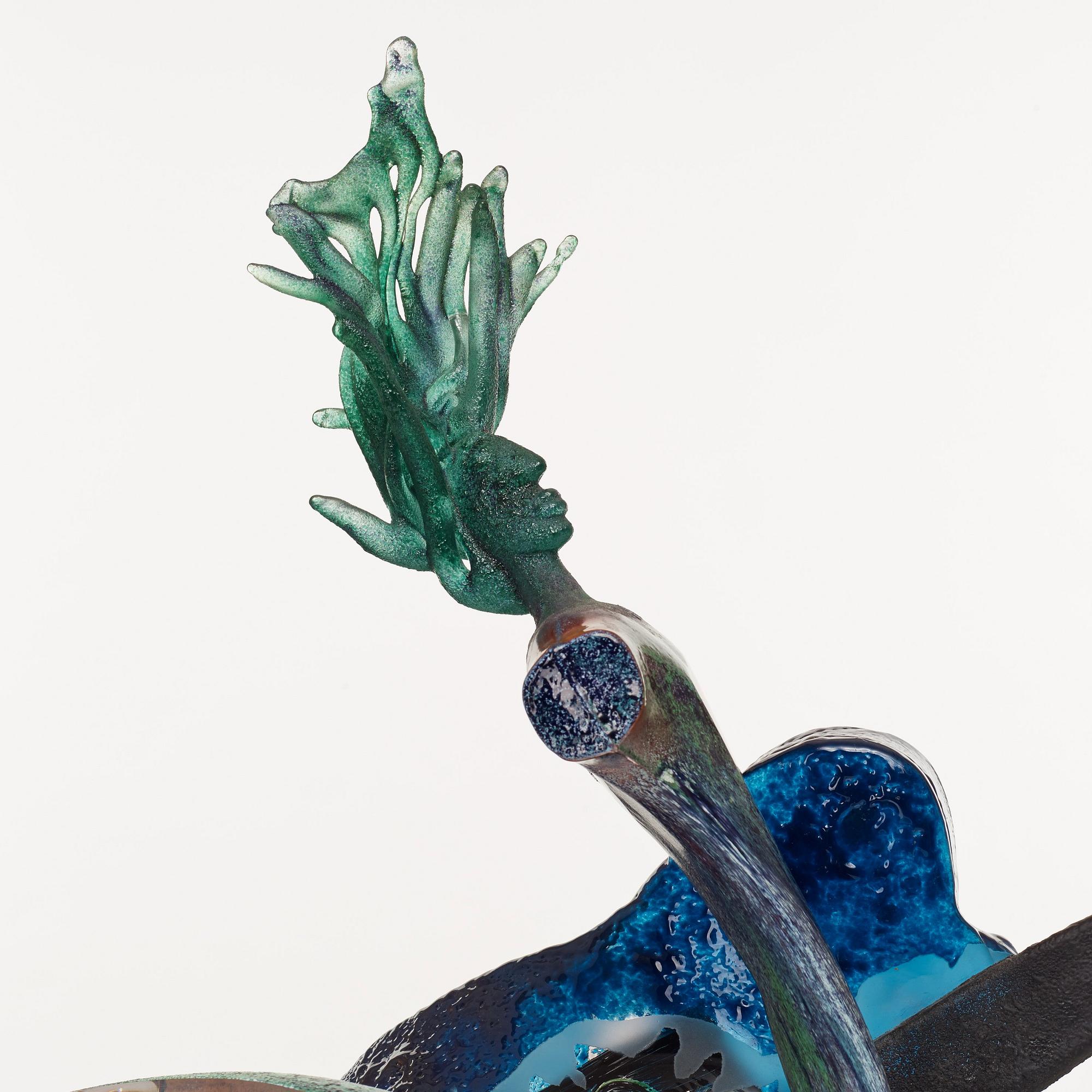 KJELL ENGMAN, skulptur, "Acrobatic Music", Kosta Boda 2010, unik.
