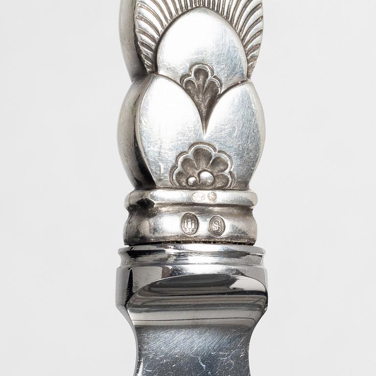 Gundorph Albertus, Cake knife, sterling silver, "Cactus" Georg Jensen, Copenhagen, Denmark 1933.