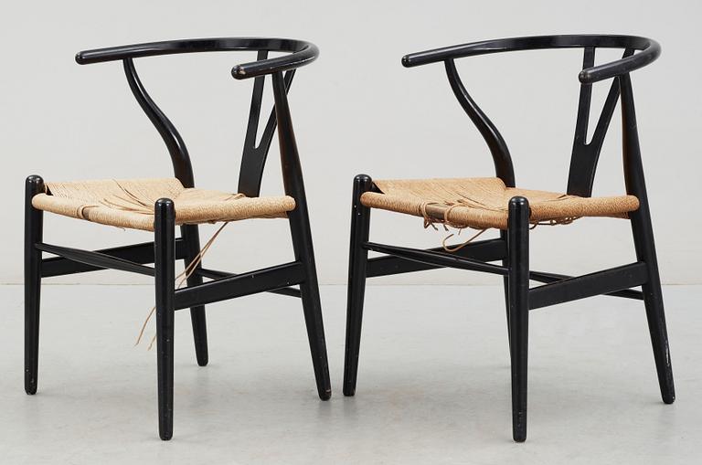 STOLAR, ett par, "Y-stolen", Hans J Wegner, Carl Hansen & Son 1900-tal.