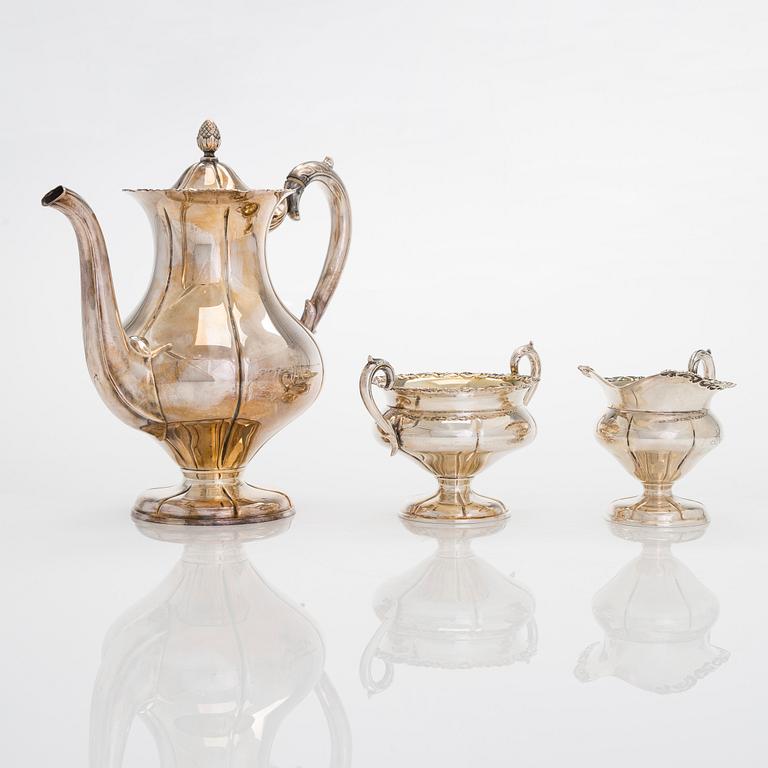 A three-piece silver coffee set, Kultakeskus, Hämeenlinna, 1969.