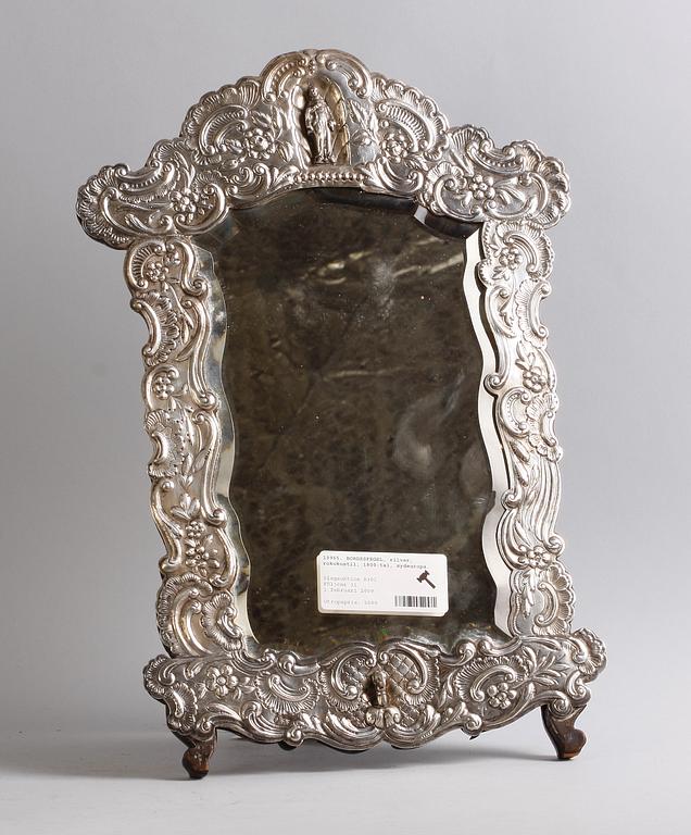 BORDSSPEGEL, silver, rokokostil, 1800-tal, sydeuropa.