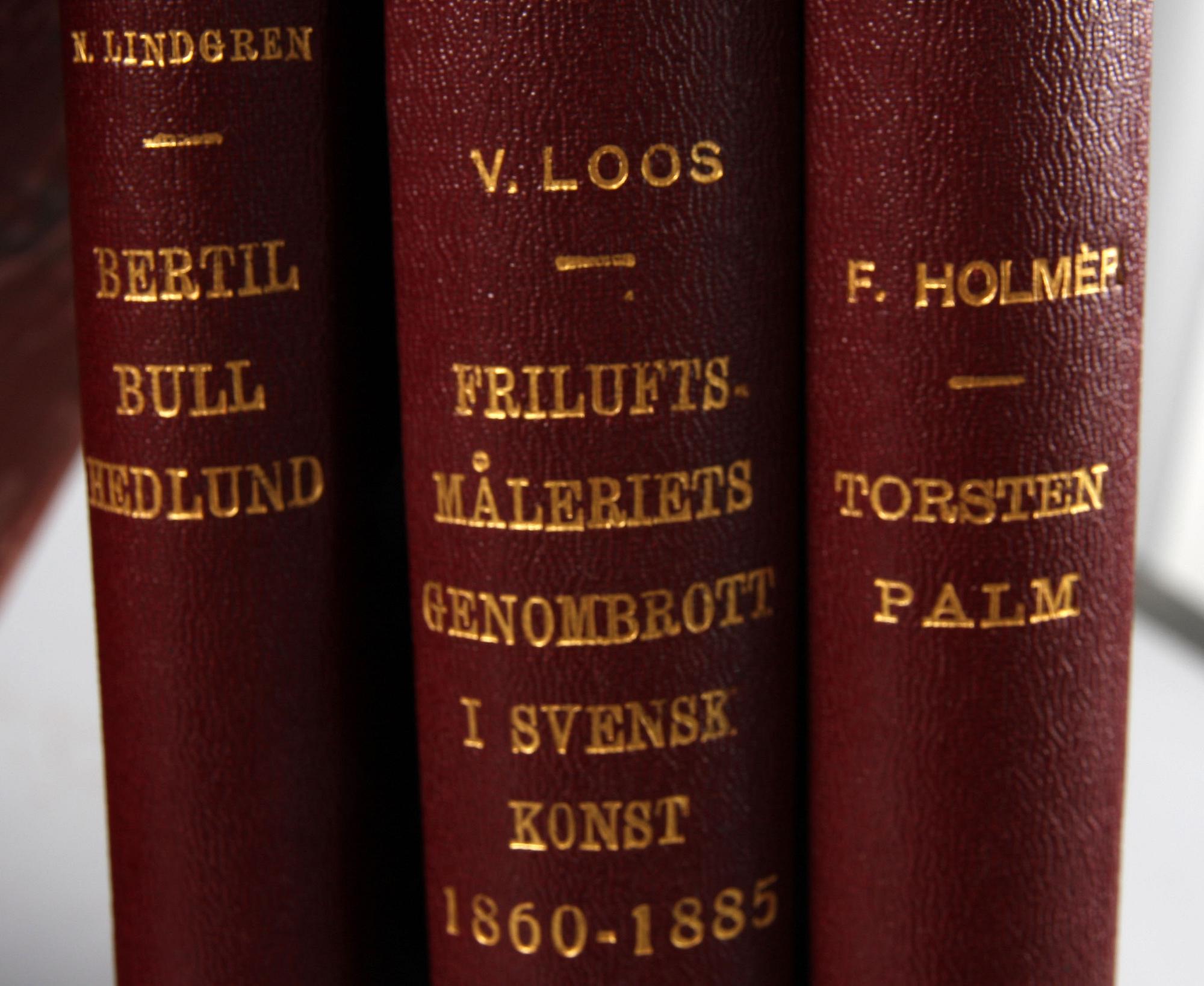 BOK, 24 volymer. Sveriges Allmänna konstförenings publikationer. Div konstnärer.