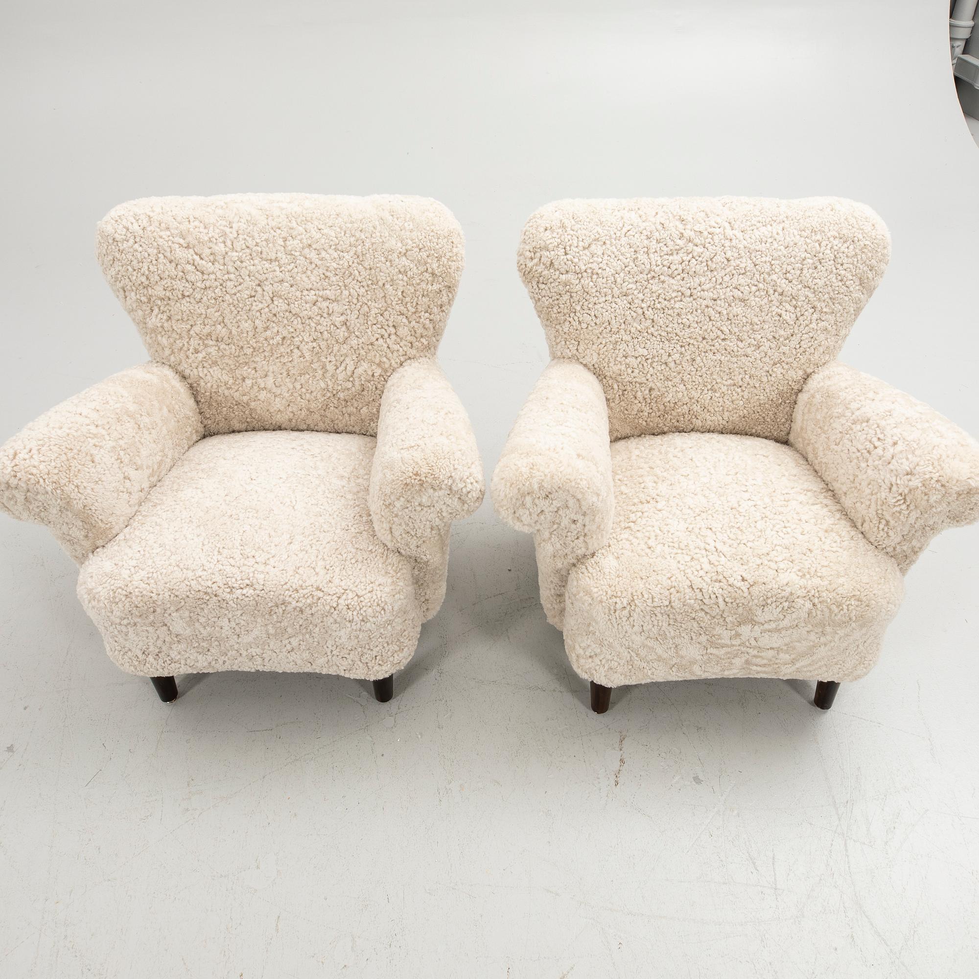 Armchairs, a pair, Swedish Modern, 1940s.