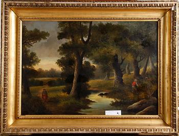 OKÄND KONSTNÄR. Olja på duk, 1800-tal.