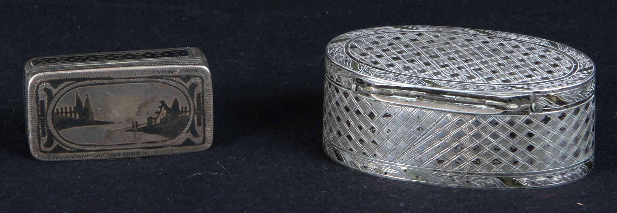 DOSOR, 2 st, silver, 1800/1900-tal.