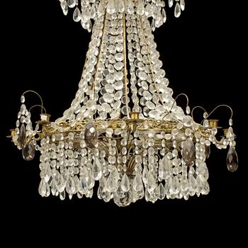 LJUSKRONA, empirestil, 1900-talets mitt. Höjd 85 cm.