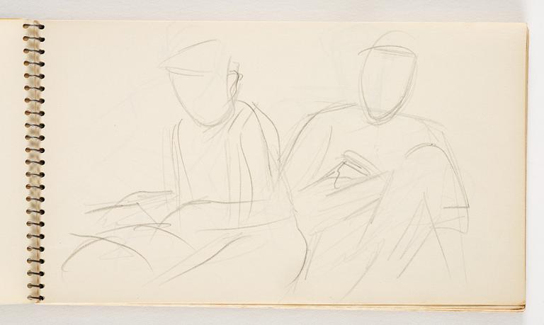 Lotte Laserstein, 4 skissböcker med blyertsteckningar.