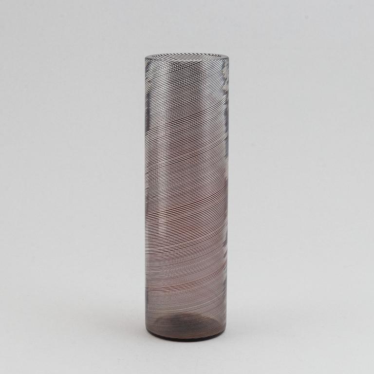 Carlo Scarpa, a "mezza filigrana" glass vase, Murano, Italy probably 1980's.