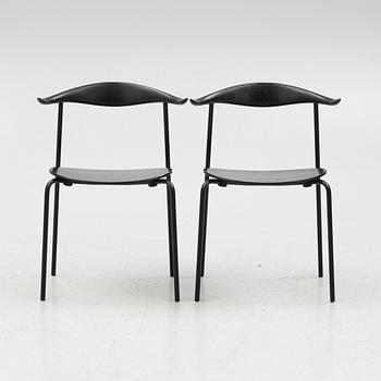 Hans J. Wegner, a set of six black oak chairs, 'CH88T', Carl Hansen & Son, Denmark, 2016.