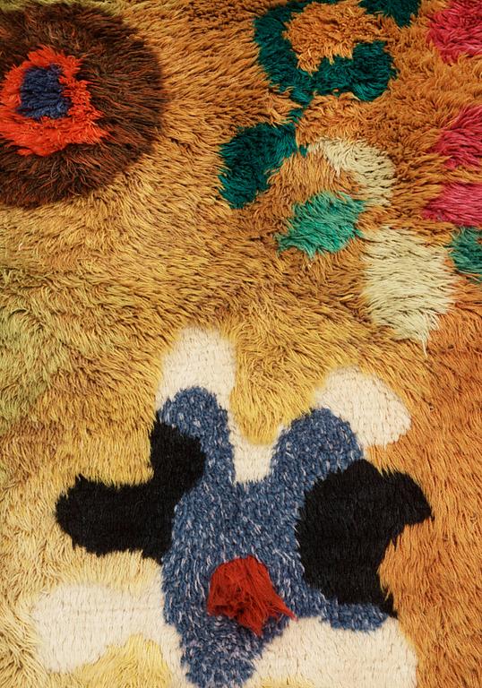 Pierre Olofsson, RUG. "Havsbotten". Knotted pile in relief. 217 x 158 cm. Designed by Pierre Olofsson.