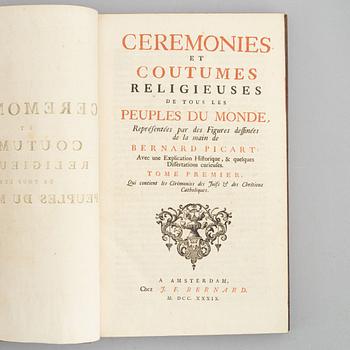 With 248 engraved plates relating to religious costumes and ceremonies, including distant lands such as China, 9 vols.