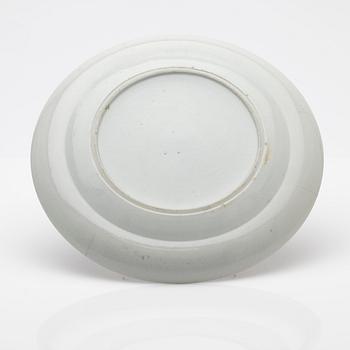A Canton famille rose dish, mid 19th century.