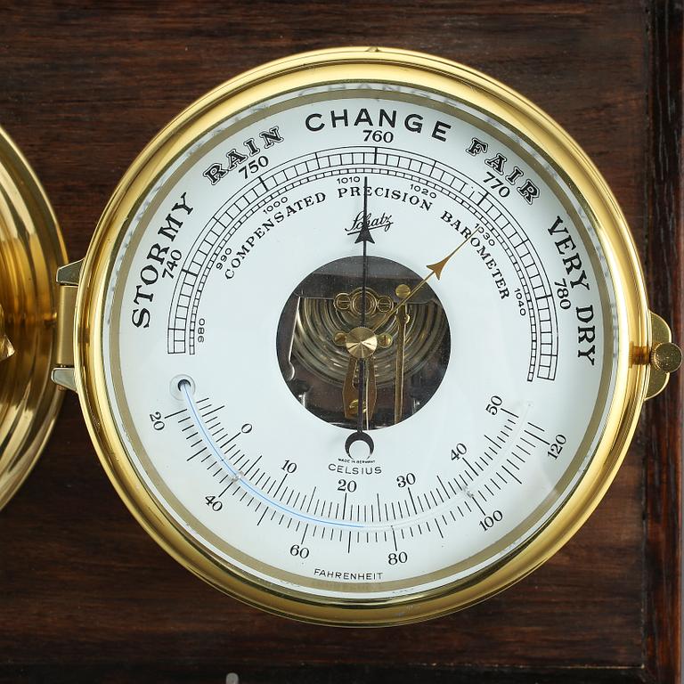 BAROMETER samt SKEPPSKLOCKA, Schatz, 1900-talets andra hälft.
