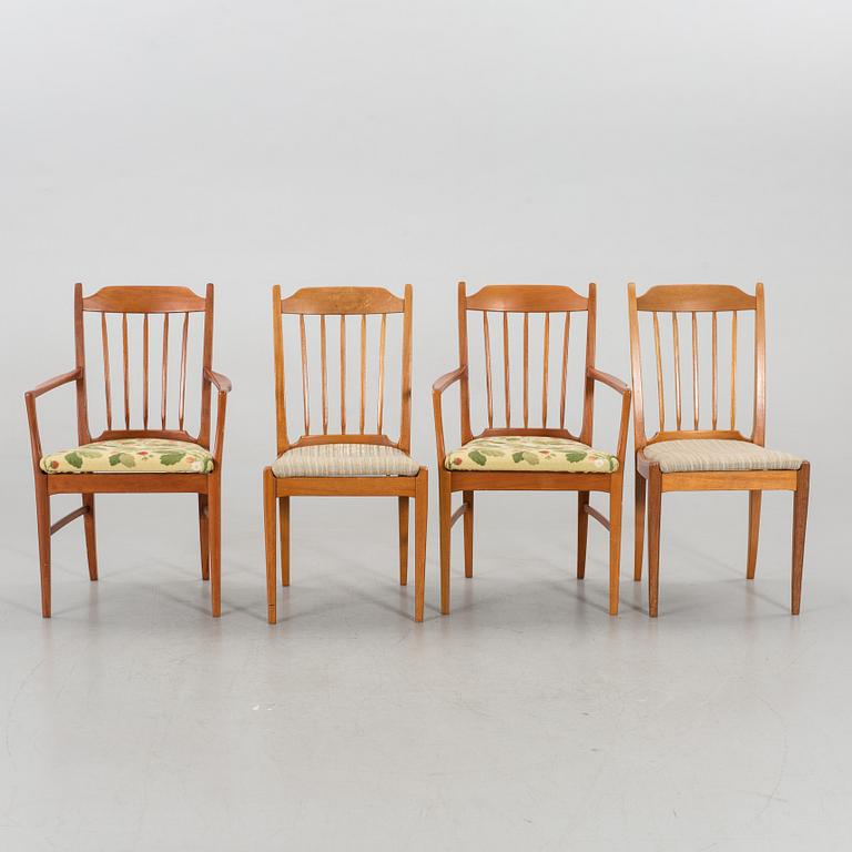 SIX CHAIRS BY CARL MALMSTEN. 20TH CENTURY.