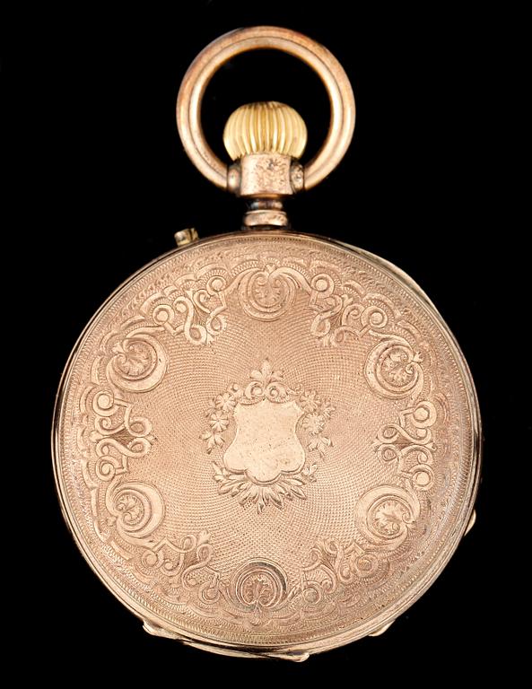 HERRFICKUR, guld 14K, sent 1800-tal. Totalvikt ca 74 gram.