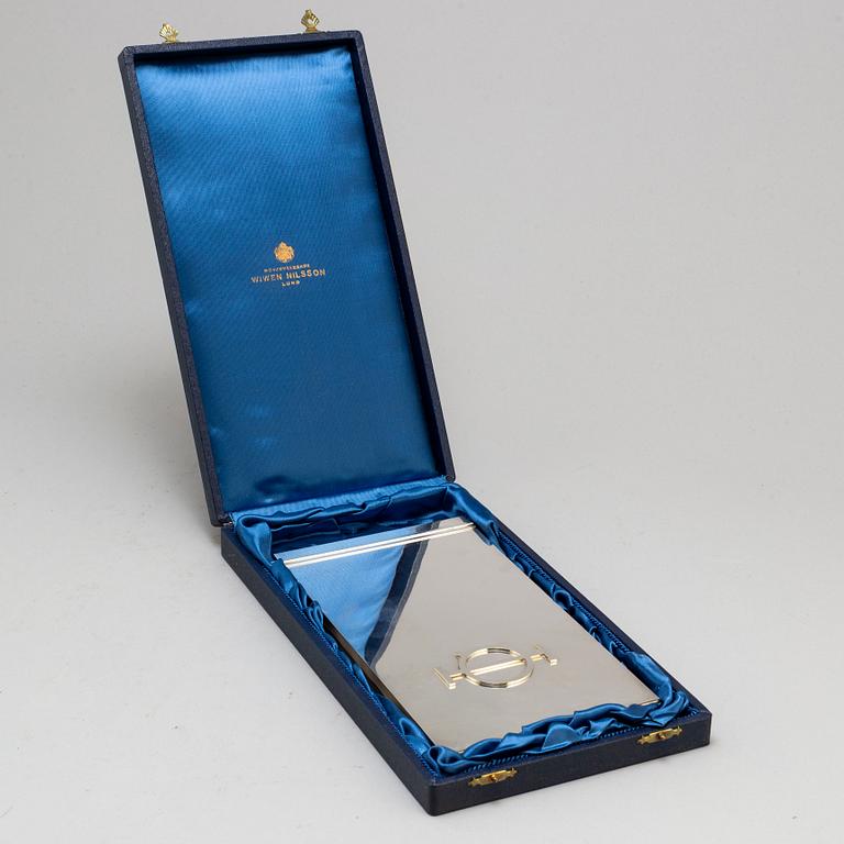 WIWEN NILSSON, a sterling silver note holder, Sweden, Lund, 1955.