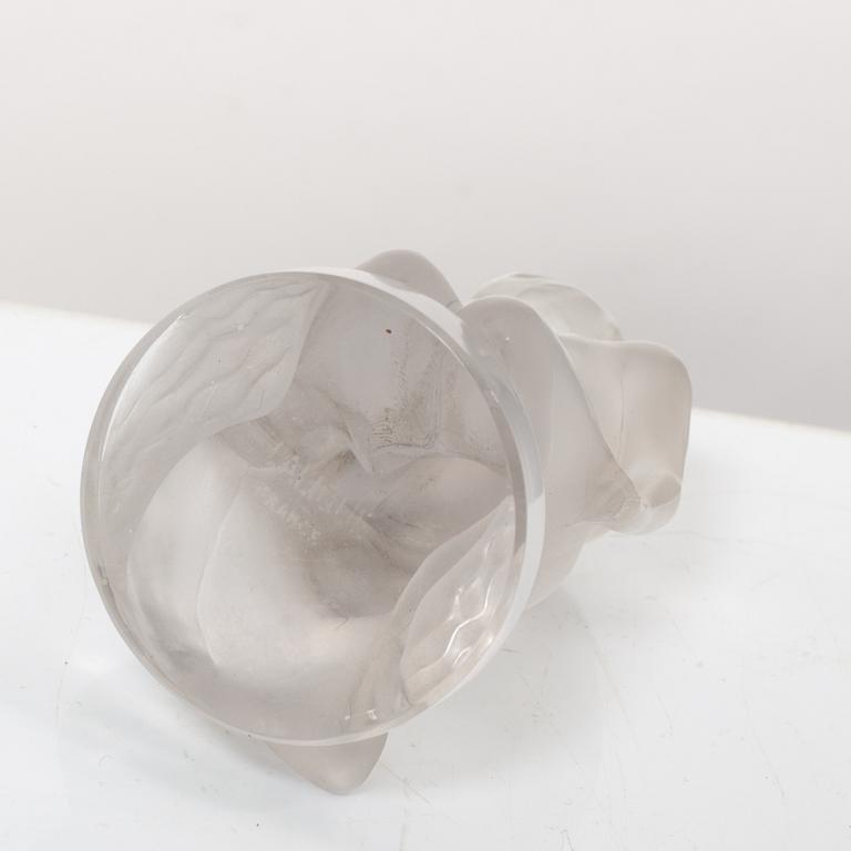 9 glass figurines, Lalique, France.