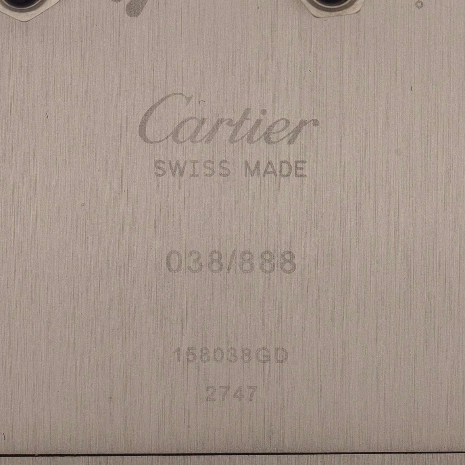 Cartier, Roman Numerals, table clock/alarm clock, Limited Edition, 95 x 95 x 26 mm.