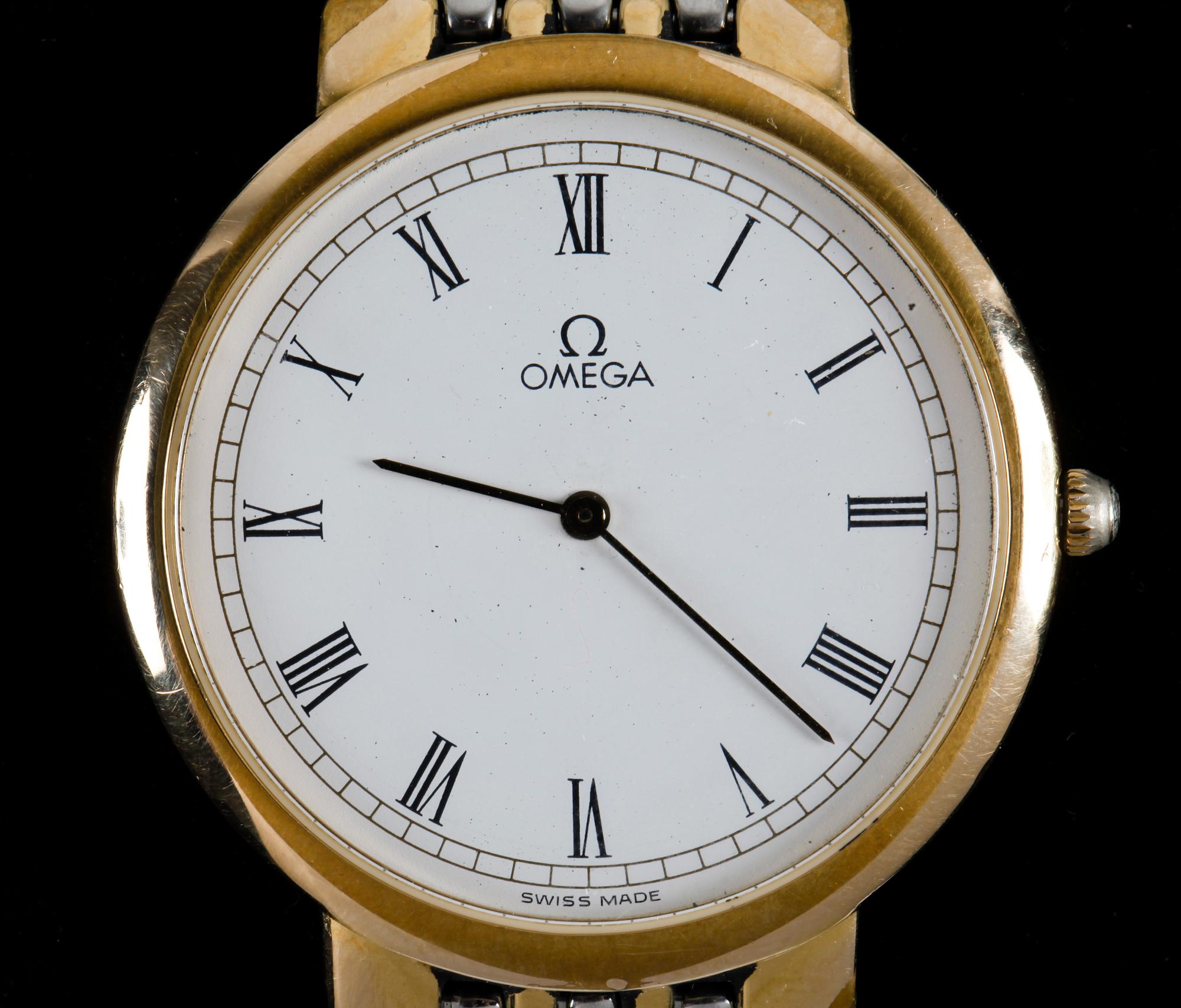 HERRARMBANDSUR, Omega Deville, quartz i box, 1980/90-tal.