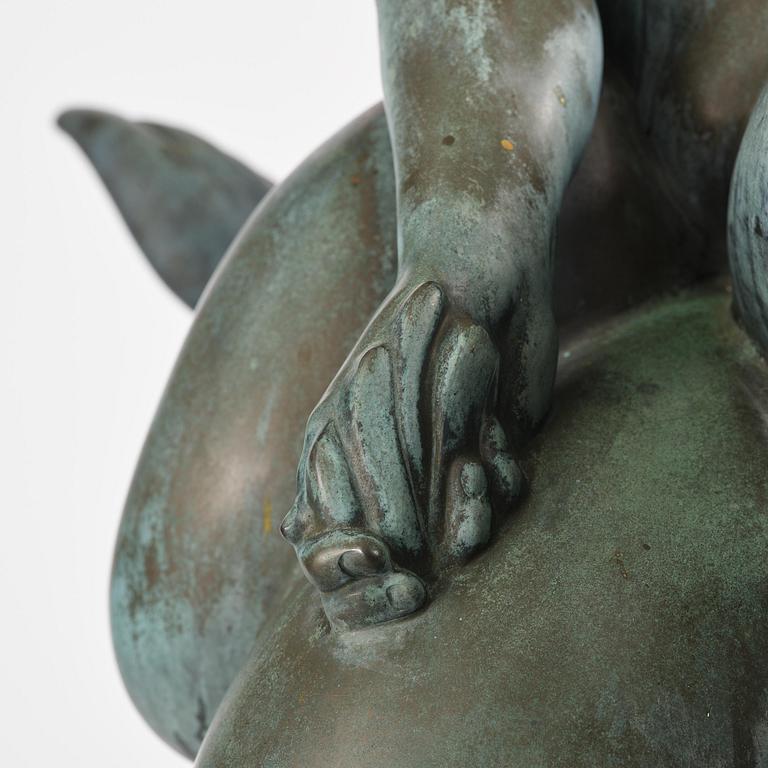 Carl Milles, "Solglitter" / "Najad på delfin" (Sunglitter / Naiad and dolphin).