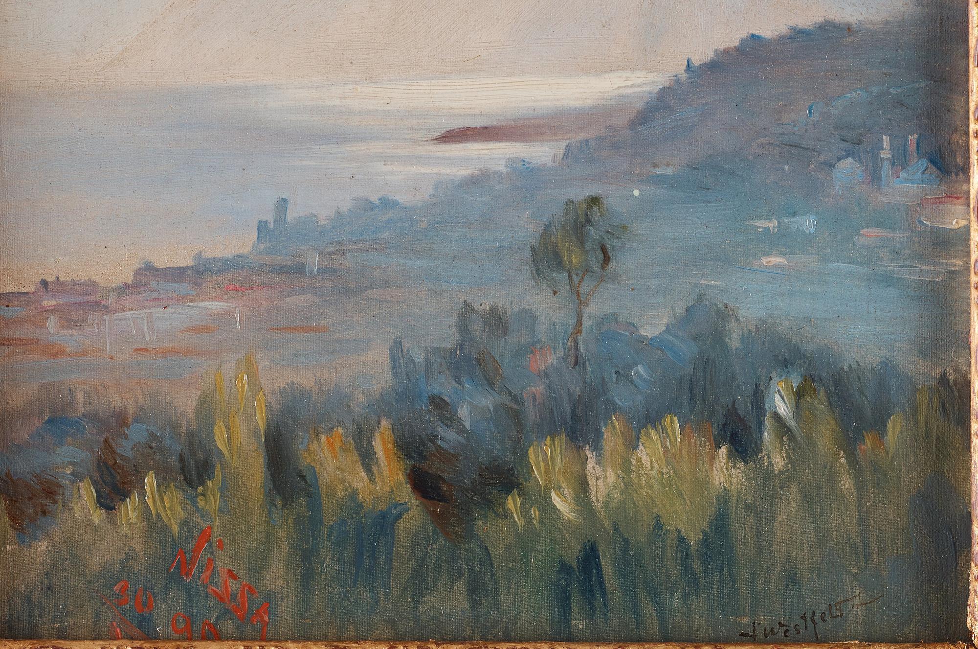 Ingeborg Westfelt-Eggertz, View over Nice on the French Riviera.