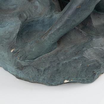 Carl Eldh, sculpture, patinated plaster.