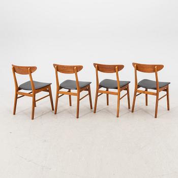 A set of four Frarstrup teak chairs 1960s.