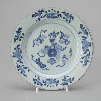 TALLRIK, porslin, Qing dynastin, Kangxi, 1662-1722.