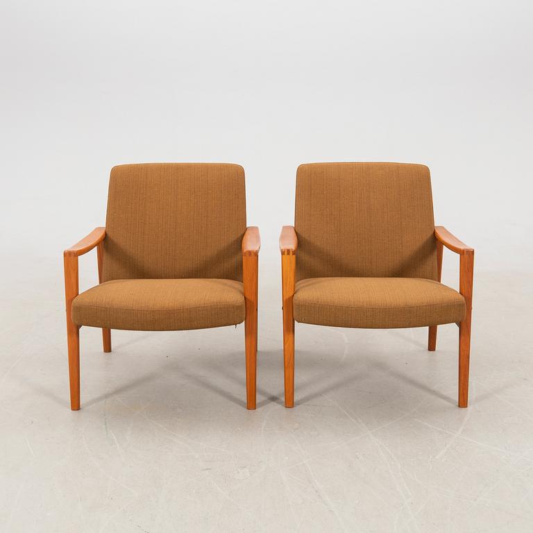 Armchairs a pair Ulfets Tibro 1960s.