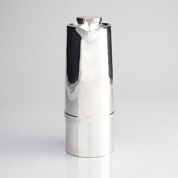 Barbro Littmarck, a sterling silver thermos, mark of W.A Bolin, Stockholm 1967.