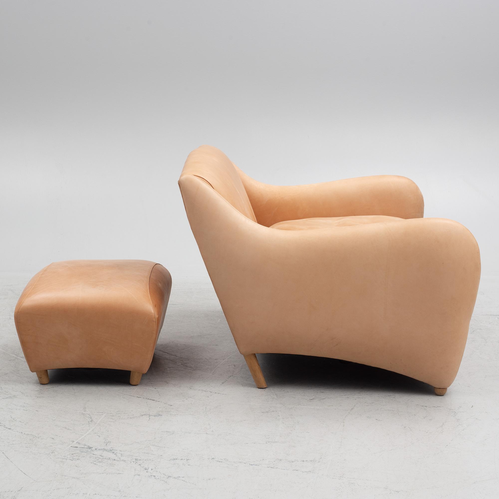 Matthew Hilton, sofa and ottoman, "Balzac", SCP, England, circa 2000.