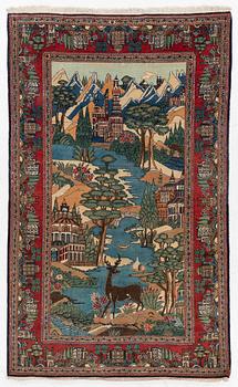 Matta, Keshan, figural. ca 216 x 130 cm,