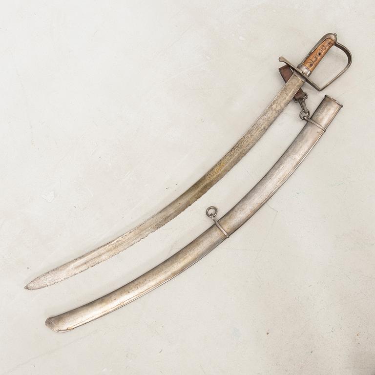 A Swedish sabre, 1807 pattern, with scabbard.