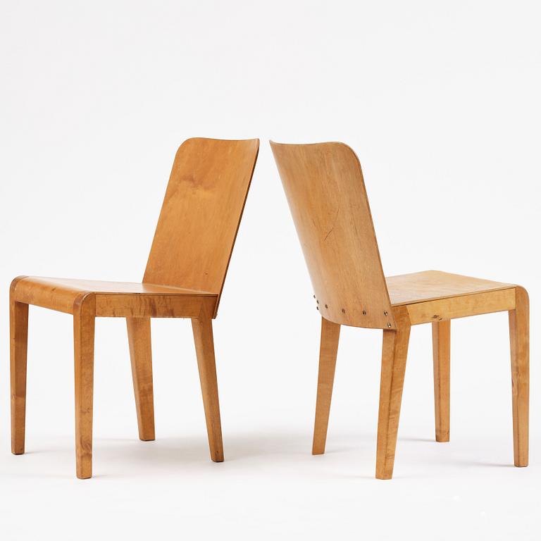 Swedish Modern, a set of four chairs, 1930s.